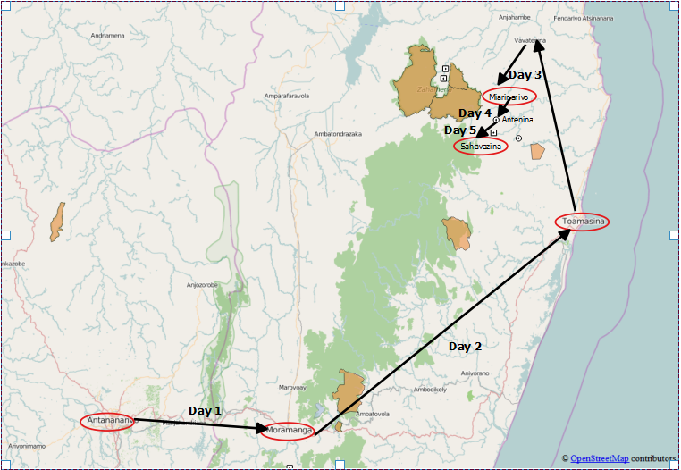Route map to the site